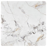 Carvell Mirage White Square Sintered Stone Top Coffee Table - Ornate Home