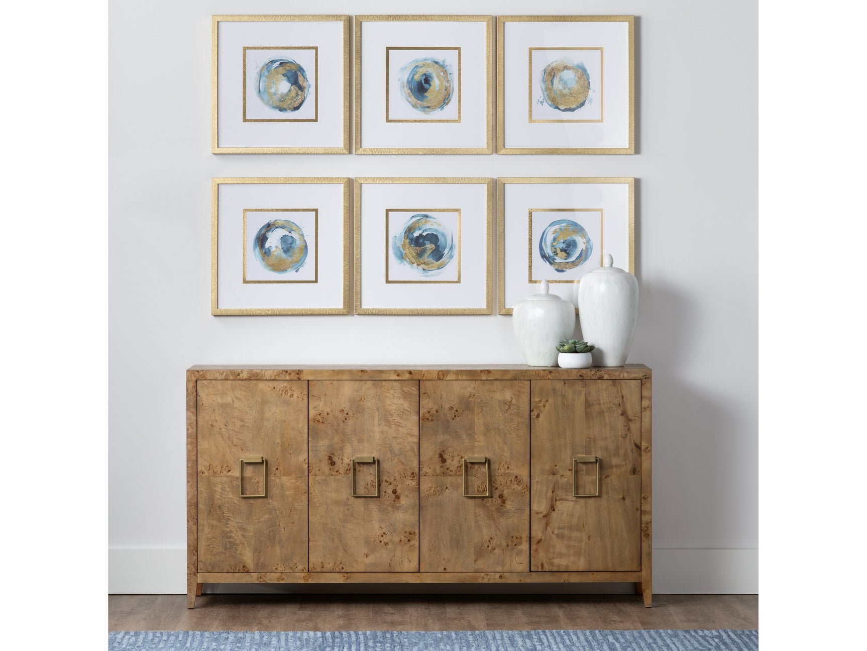 Carver Blue/Gold Print