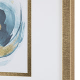 Carver Blue/Gold Print