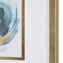 Carver Blue/Gold Print - Ornate Home