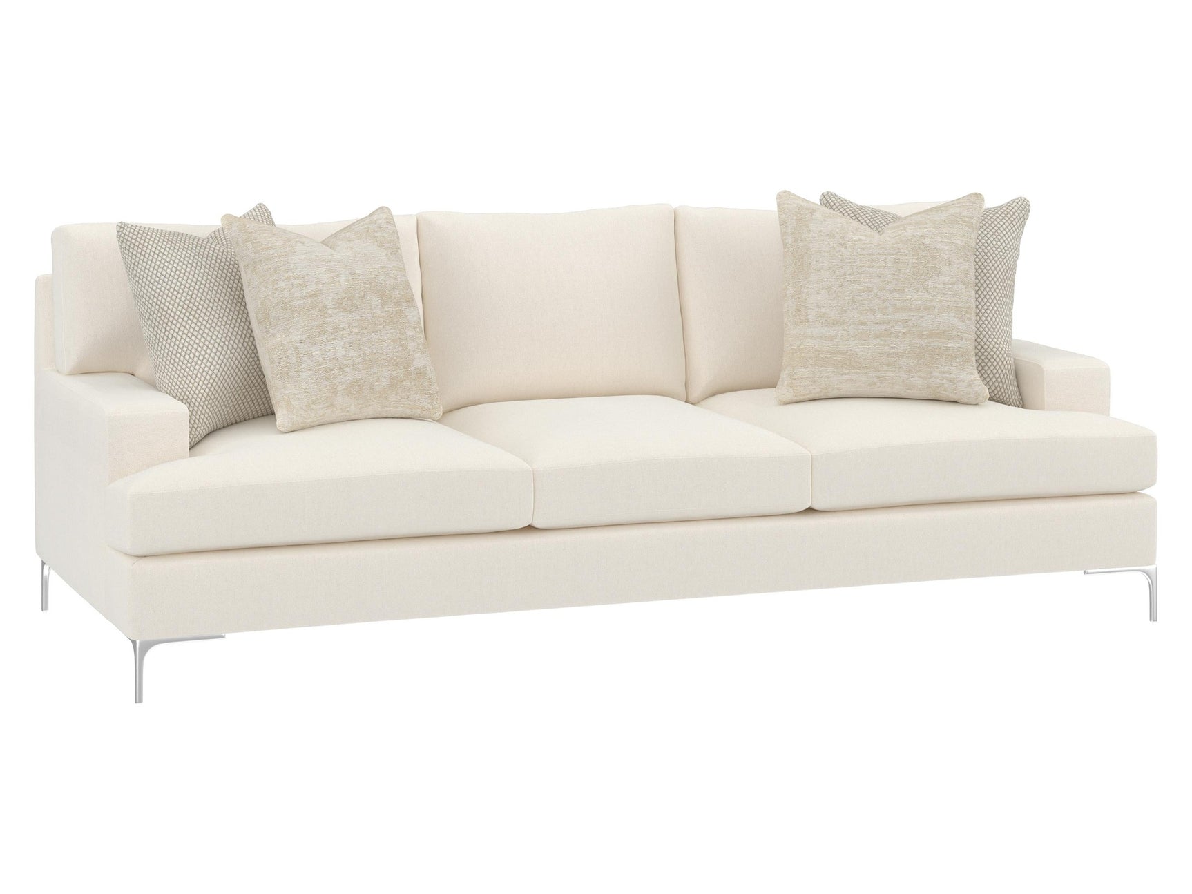Carver White/Cream Fabric Sofa - Ornate Home
