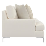 Carver White/Cream Fabric Sofa - Ornate Home
