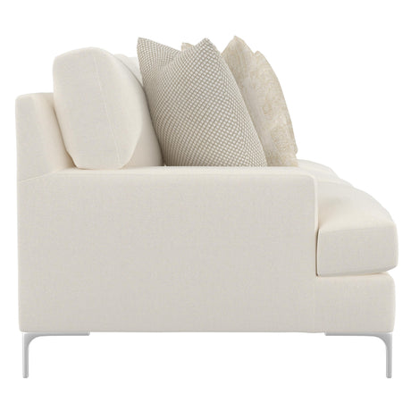 Carver White/Cream Fabric Sofa - Ornate Home