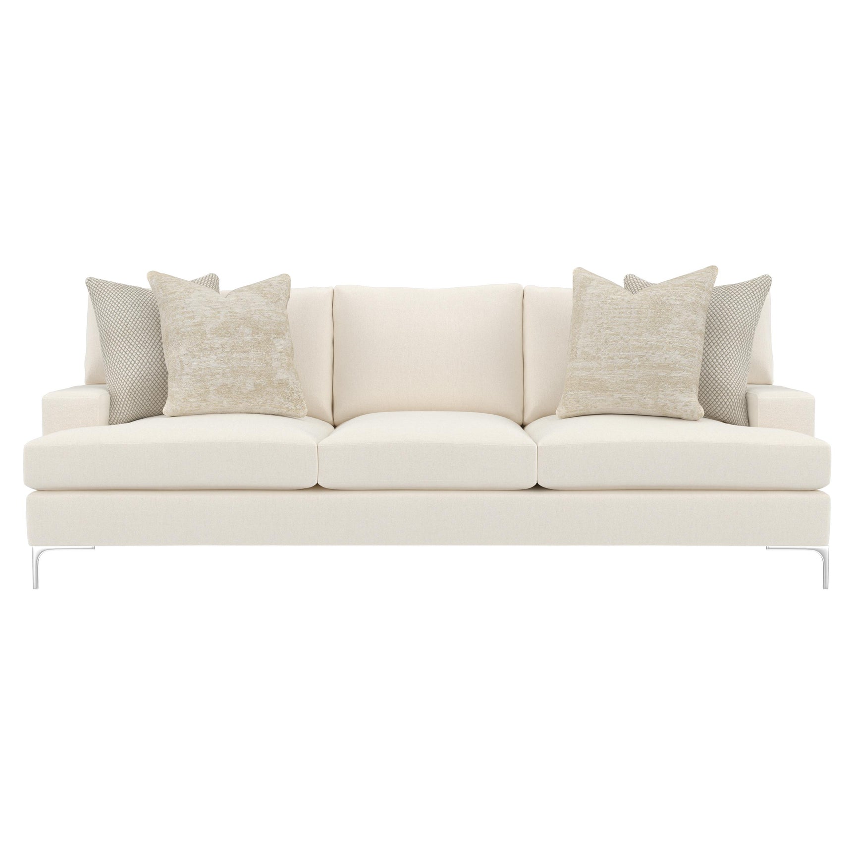 Carver White/Cream Fabric Sofa - Ornate Home