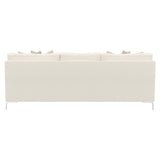 Carver White/Cream Fabric Sofa - Ornate Home