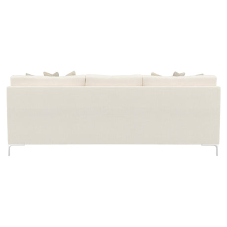 Carver White/Cream Fabric Sofa - Ornate Home