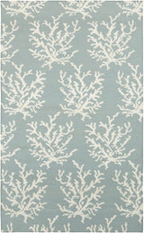 Carversville Ice Blue Botanical Wool Rug - Clearance - Ornate Home