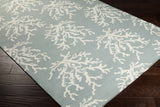 Carversville Ice Blue Botanical Wool Rug - Clearance - Ornate Home