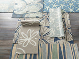 Carversville Ice Blue Botanical Wool Rug - Clearance - Ornate Home