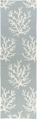 Carversville Ice Blue Botanical Wool Rug - Clearance - Ornate Home