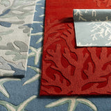 Carversville Ice Blue Botanical Wool Rug - Clearance - Ornate Home