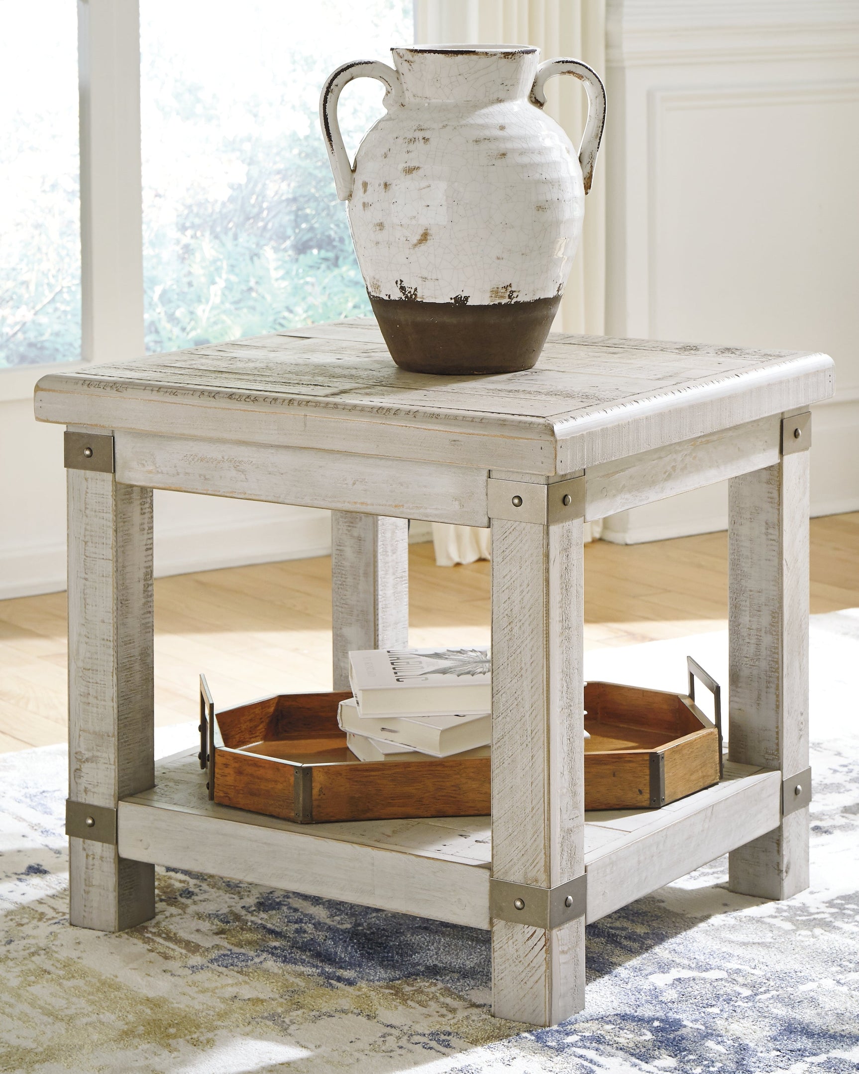 Carynhurst White Wash Gray Coffee Table and 2 End Tables (Online Special Price) - Ornate Home