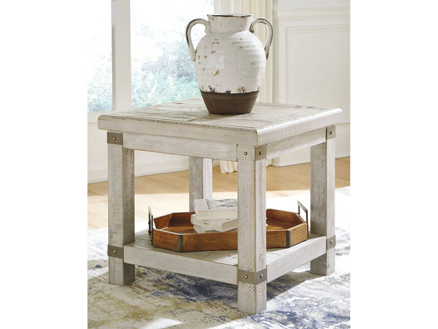 Carynhurst White Wash Gray End Table - Ornate Home