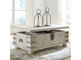 Carynhurst White Wash Gray Lift Top Coffee Table (Online Special Price) - Ornate Home