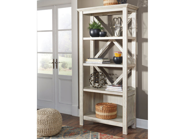 Carynhurst Whitewash 75" Bookcase - Ornate Home