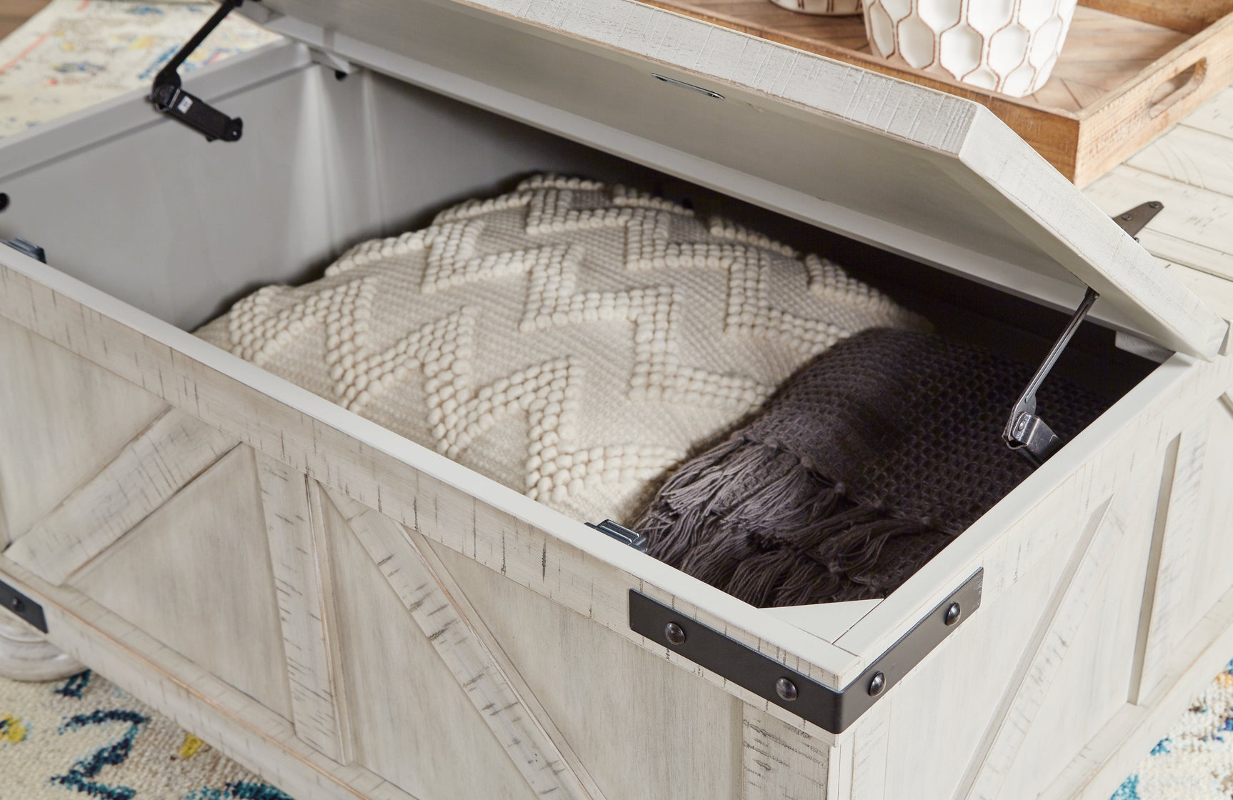 Carynhurst Whitewash Coffee Table (Online Special Price) - Ornate Home