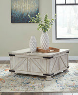 Carynhurst Whitewash Coffee Table - Ornate Home