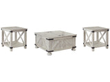 Carynhurst Whitewash Coffee Table and 2 End Tables - Ornate Home