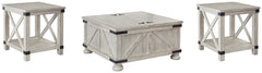 Carynhurst Whitewash Coffee Table and 2 End Tables - Ornate Home