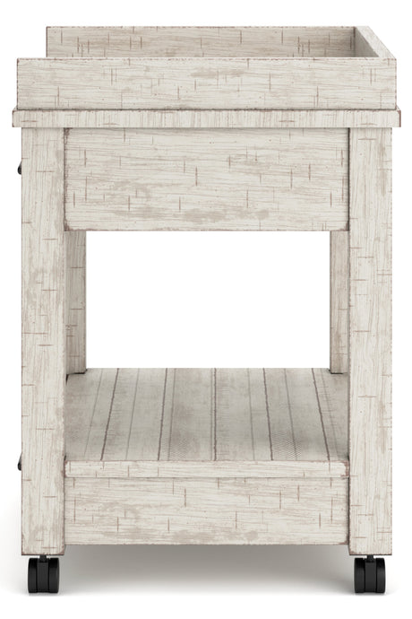 Carynhurst Whitewash Printer Stand - Ornate Home