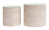 Carzo Stone Beige Coffee Table Set (2-Piece)