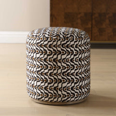 Cas Espresso Plush Ottoman - Ornate Home