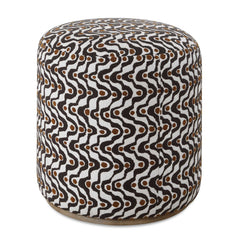Cas Espresso Plush Ottoman - Ornate Home