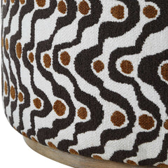 Cas Espresso Plush Ottoman - Ornate Home