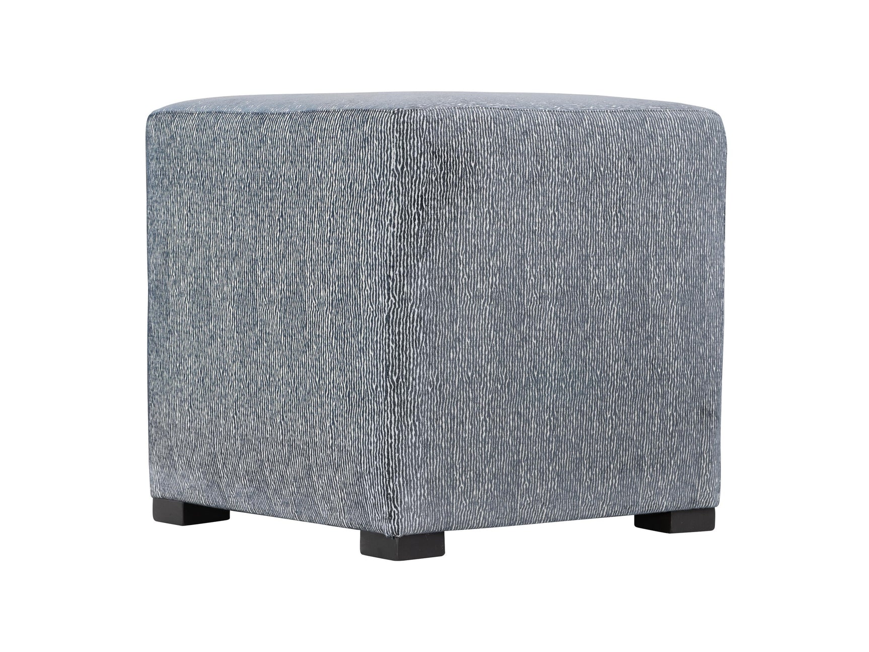 Casale Blue Fabric Ottoman - Ornate Home