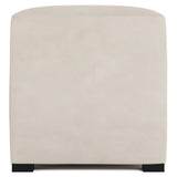 Casale White/Cream Leather Ottoman - Ornate Home