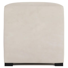 Casale White/Cream Leather Ottoman - Ornate Home