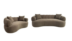 Casarin Brown Stationary Sofa Set - Ornate Home