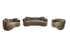 Casarin Brown Stationary Sofa Set - Ornate Home
