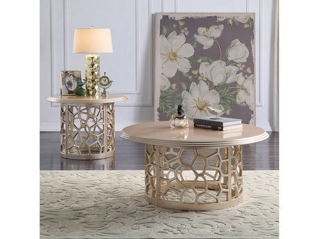 Cascade Champagne 3pc Coffee Table Set  / HD-8913CHAM - Ornate Home