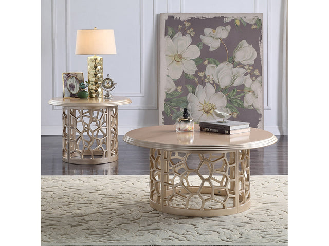 Cascade Champagne 3pc Coffee Table Set  / HD-8913CHAM - Ornate Home