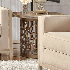 Cascade Champagne 3pc Coffee Table Set  / HD-8913CHAM - Ornate Home