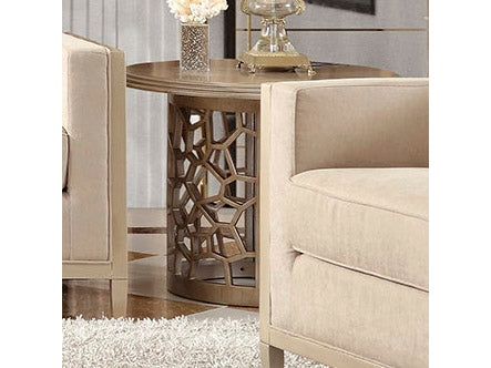 Cascade Champagne End Table  / HD-8913CHAM - Ornate Home
