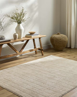 Cascade Checkered Beige Area Rug - Ornate Home