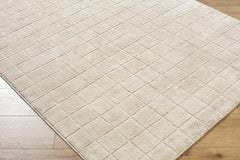 Cascade Checkered Beige Area Rug - Ornate Home