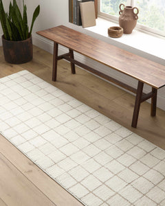 Cascade Checkered Ivory Area Rug - Ornate Home