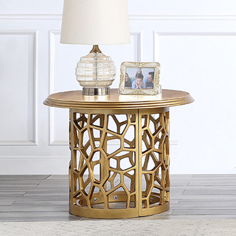 Cascade Gold End Table / HD-E8913-GOLD - Ornate Home
