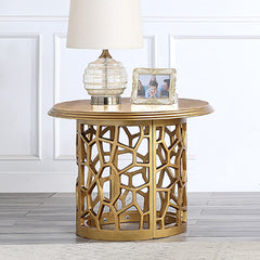 Cascade Gold End Table / HD-E8913-GOLD - Ornate Home