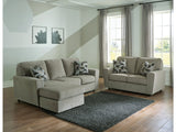 Cascilla Pewter Sofa Chaise and Loveseat - Ornate Home