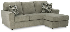 Cascilla Pewter Sofa Chaise and Loveseat - Ornate Home