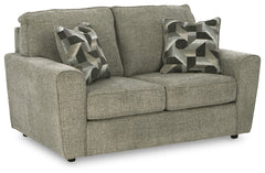 Cascilla Pewter Sofa Chaise and Loveseat - Ornate Home