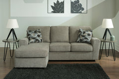 Cascilla Pewter Sofa Chaise and Loveseat - Ornate Home
