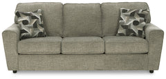 Cascilla Pewter Sofa, Loveseat, Chair and Ottoman - Ornate Home