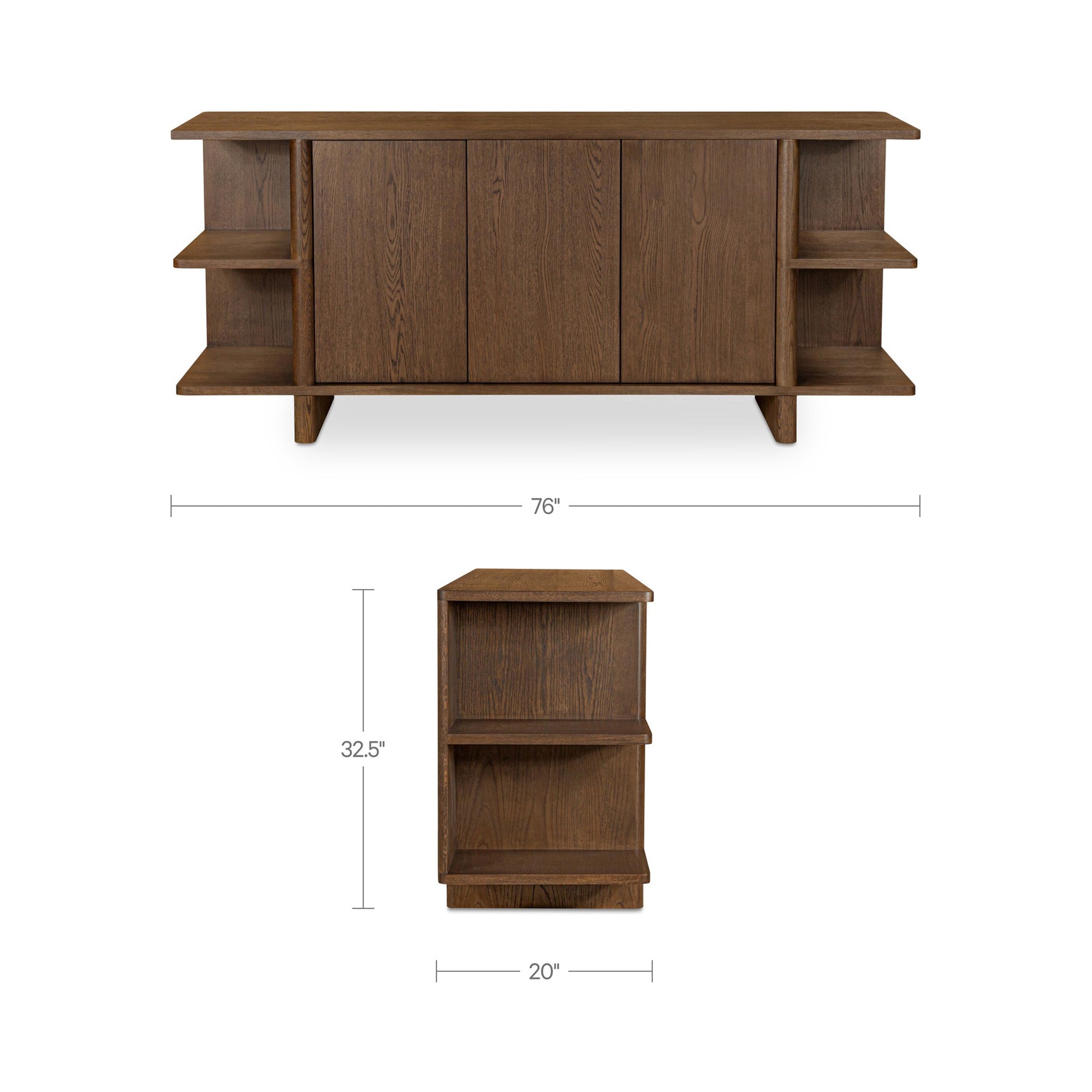 Casey Dark Brown Sideboard - Ornate Home