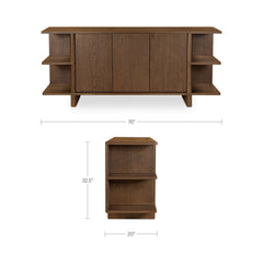 Casey Dark Brown Sideboard - Ornate Home
