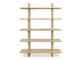 Casey Rustic Oak Large Bookcase - Ornate Home
